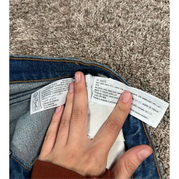 Abercrombie & Fitch The 90s Straight Ultra High Rise Denim Jeans Dark Wash 28/6 - Picture 12 of 12